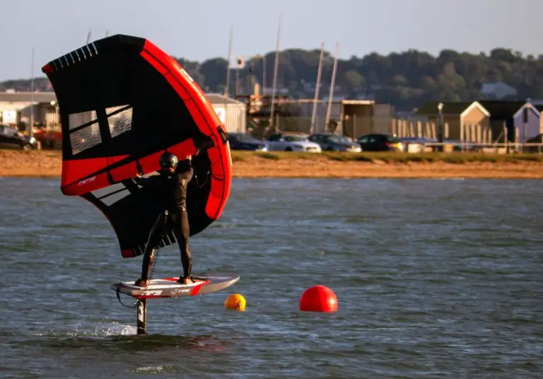 hydrofoiling surfer